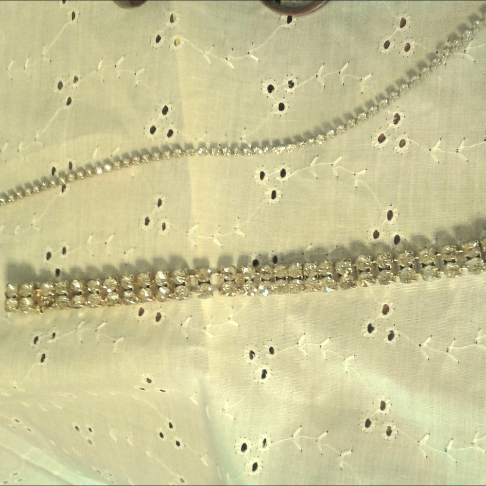 vintage goldtone rhinestone bracelet